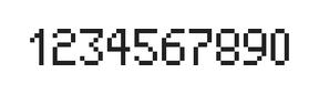 5×8数字点阵字体 ddN58AB1625