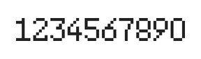5×8数字点阵字体 ddN58AB1627