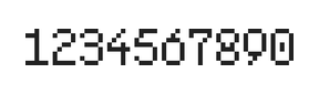 5×8数字点阵字体 ddN58AB1628