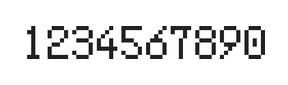 5×8数字点阵字体 ddN58AB1632