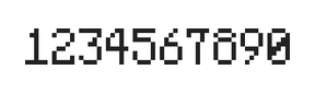 5×8数字点阵字体 ddN58AB1633