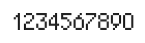 5×8数字点阵字体 ddN58AB1639