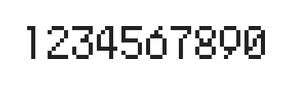 5×8数字点阵字体 ddN58AB1642