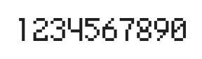 5×8数字点阵字体 ddN58AB1644