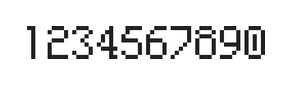 5×8数字点阵字体 ddN58AB1647