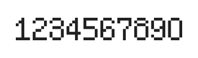 5×8数字点阵字体 ddN58AB1652