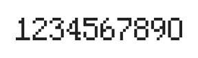 5×8数字点阵字体 ddN58AB1654