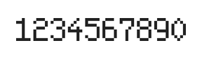 5×8数字点阵字体 ddN58AB1656
