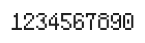5×8数字点阵字体 ddN58AB1657