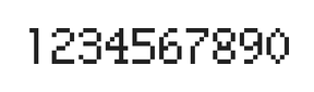 5×8数字点阵字体 ddN58AB1659