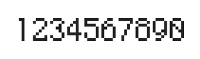 5×8数字点阵字体 ddN58AB1660