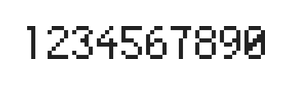 5×8数字点阵字体 ddN58AB1663