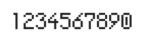 5×8数字点阵字体 ddN58AB1664