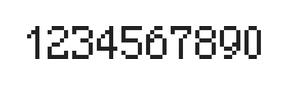 5×8数字点阵字体 ddN58AB1666