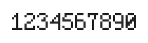 5×8数字点阵字体 ddN58AB1674