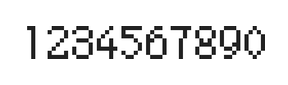 5×8数字点阵字体 ddN58AB1677