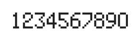 5×8数字点阵字体 ddN58AB1684