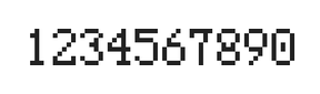 5×8数字点阵字体 ddN58AB1686