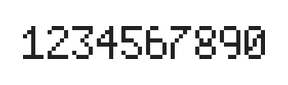 5×8数字点阵字体 ddN58AB1688