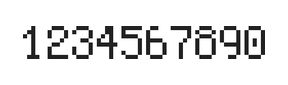 5×8数字点阵字体 ddN58AB1697