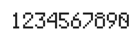 5×8数字点阵字体 ddN58AB1699