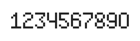 5×8数字点阵字体 ddN58AB1700