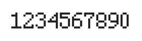 5×8数字点阵字体 ddN58AB1703