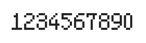 5×8数字点阵字体 ddN58AB1704