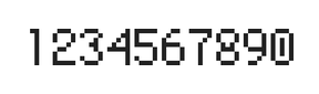 5×8数字点阵字体 ddN58AB1711