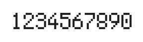 5×8数字点阵字体 ddN58AB1712