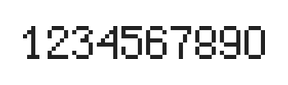 5×8数字点阵字体 ddN58AB1717