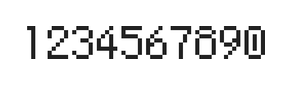 5×8数字点阵字体 ddN58AB1718