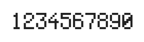 5×8数字点阵字体 ddN58AB1725