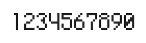 5×8数字点阵字体 ddN58AB1726