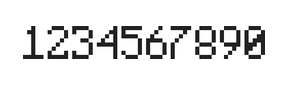 5×8数字点阵字体 ddN58AB1738