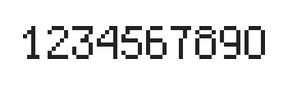 5×8数字点阵字体 ddN58AB1743