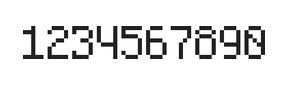 5×8数字点阵字体 ddN58AB1749
