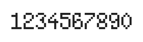 5×8数字点阵字体 ddN58AB1750