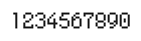 5×8数字点阵字体 ddN58AB1756