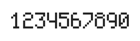 5×8数字点阵字体 ddN58AB1757