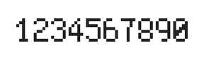 5×8数字点阵字体 ddN58AB1759