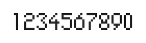 5×8数字点阵字体 ddN58AB1761