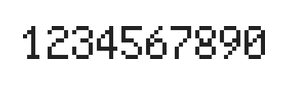 5×8数字点阵字体 ddN58AB1770