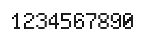 5×8数字点阵字体 ddN58AB1772