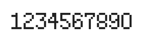 5×8数字点阵字体 ddN58AB1773