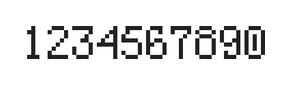5×8数字点阵字体 ddN58AB1774