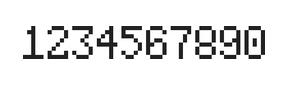 5×8数字点阵字体 ddN58AB1775
