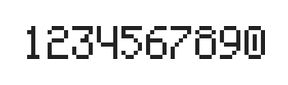 5×8数字点阵字体 ddN58AB1780