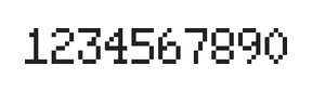 5×8数字点阵字体 ddN58AB1784