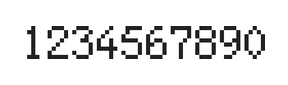 5×8数字点阵字体 ddN58AB1801